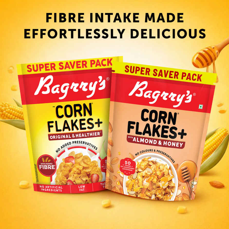 Bagrry's Corn Flakes Plus Original Healthier - Added Fibre