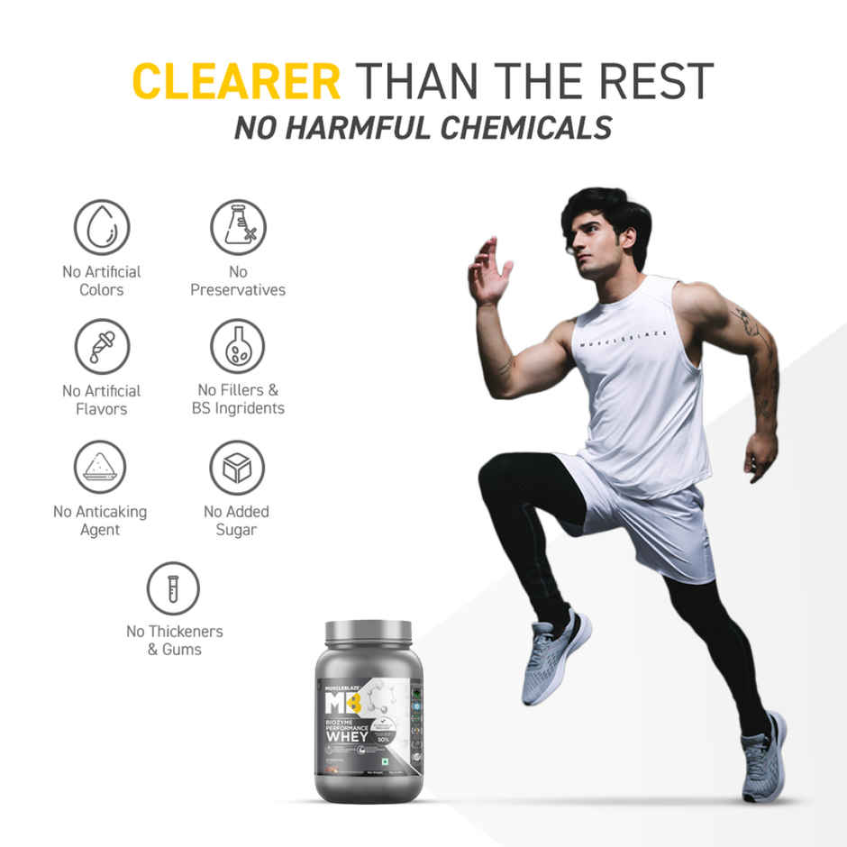 MuscleBlaze Biozyme Performance Whey Protein Powder (Chocolate Hazelnut) Combo