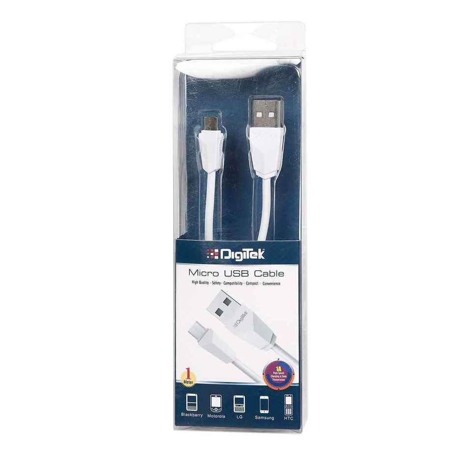 Digitek (Dc1M Mu 2Awht) Digitek Fast Charging Micro Usb Cable Dc1M Mu 2A (White)