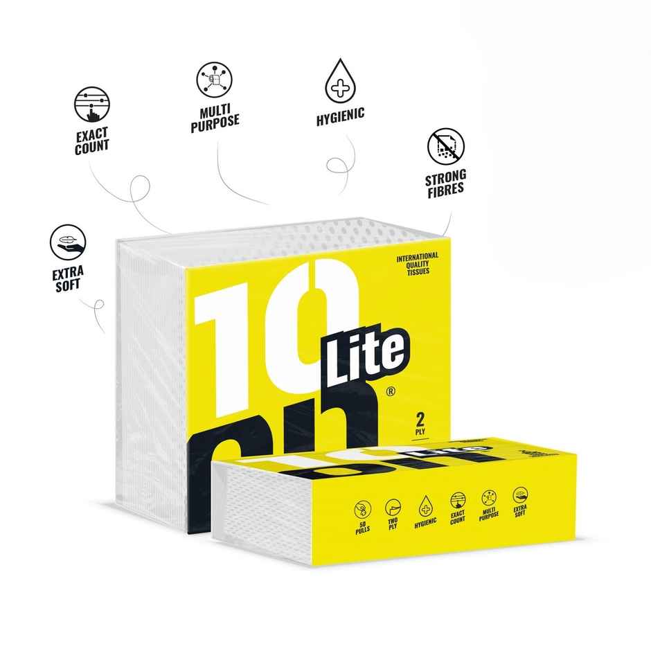 10On 2 Ply Extra Large Tissue Napkins | 40x40 cm