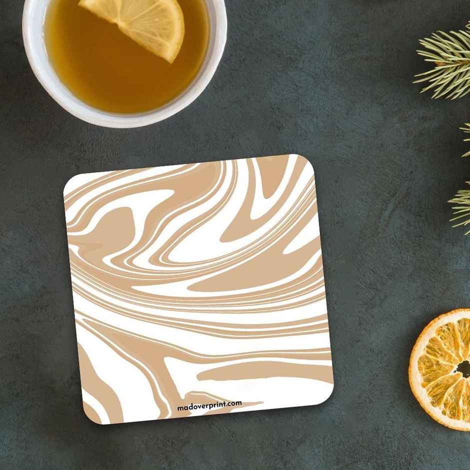 Mad Over Print Marble Coaster (Set Of 6)
