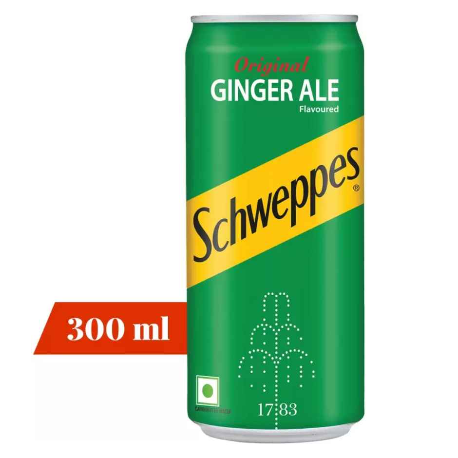 Burrf Super Cubes Ice Cubes (1kg) & Schweppes Ginger Ale (300ml) Combo