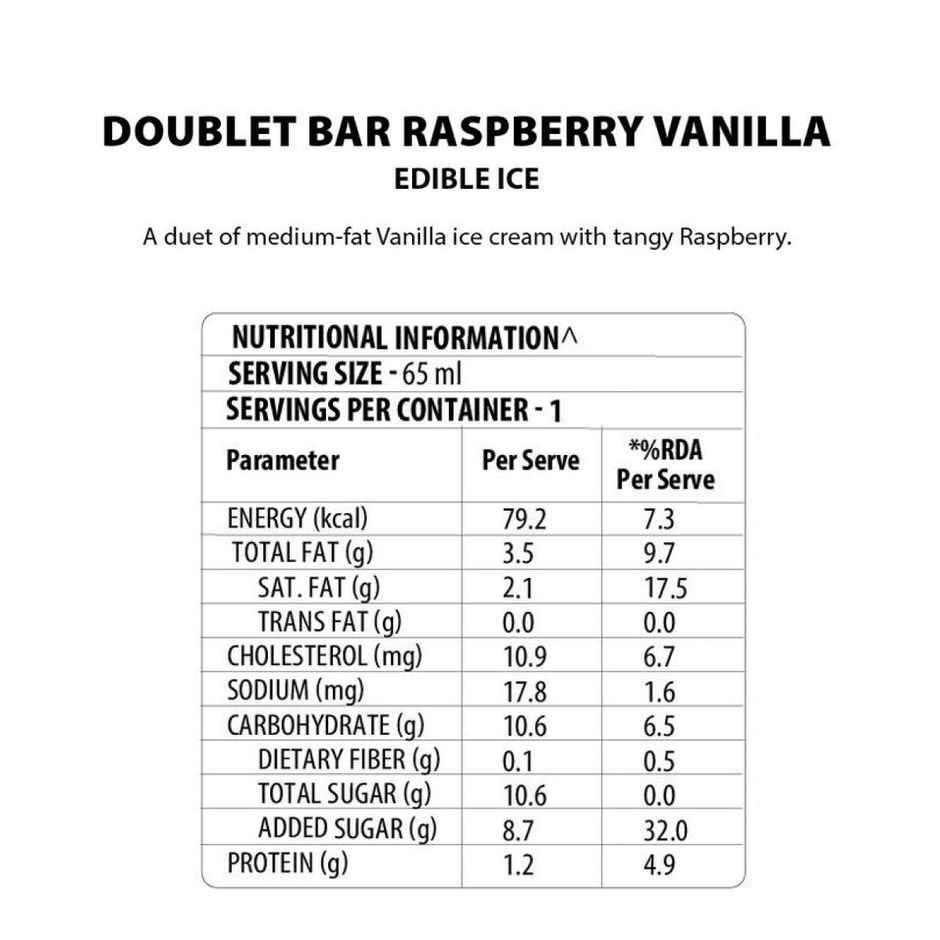 Baskin Robbins Raspberry Vanilla Doublet Bar Ice Cream Stick