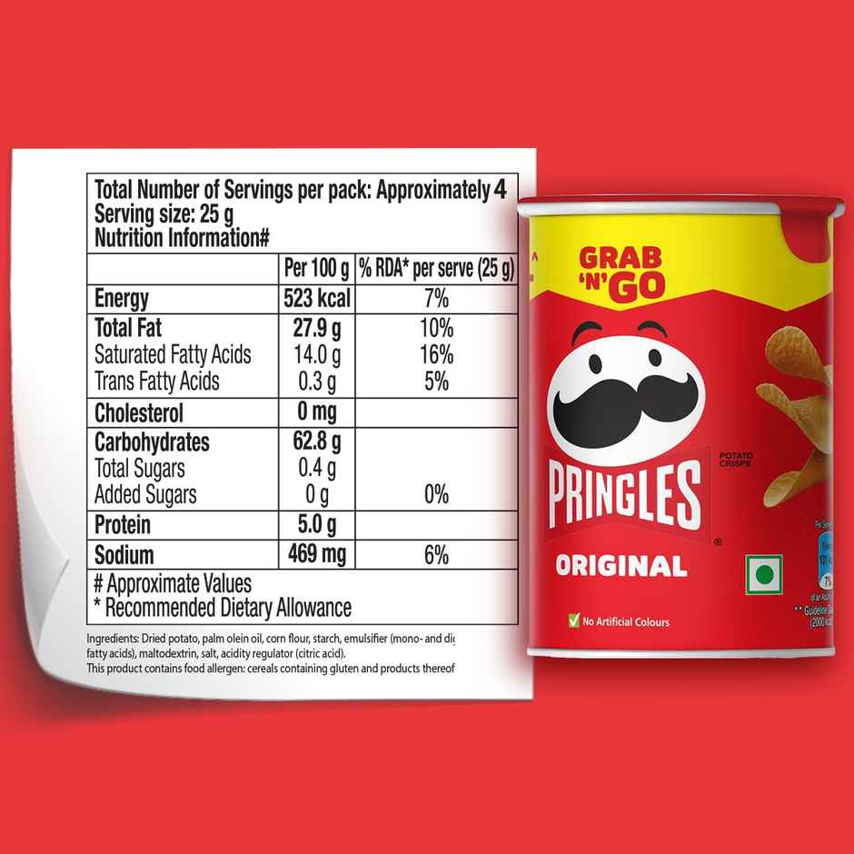 Pringles Potato Chips | Original | Classic & Crunchy