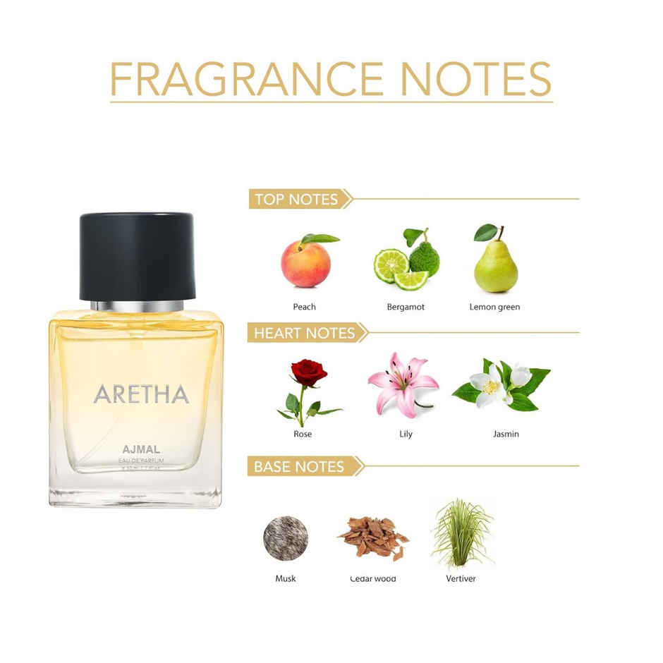 Ajmal Aretha Eau De Perfume Fruity Perfume Long Lasting Scent Spray Party Wear Gift For Women