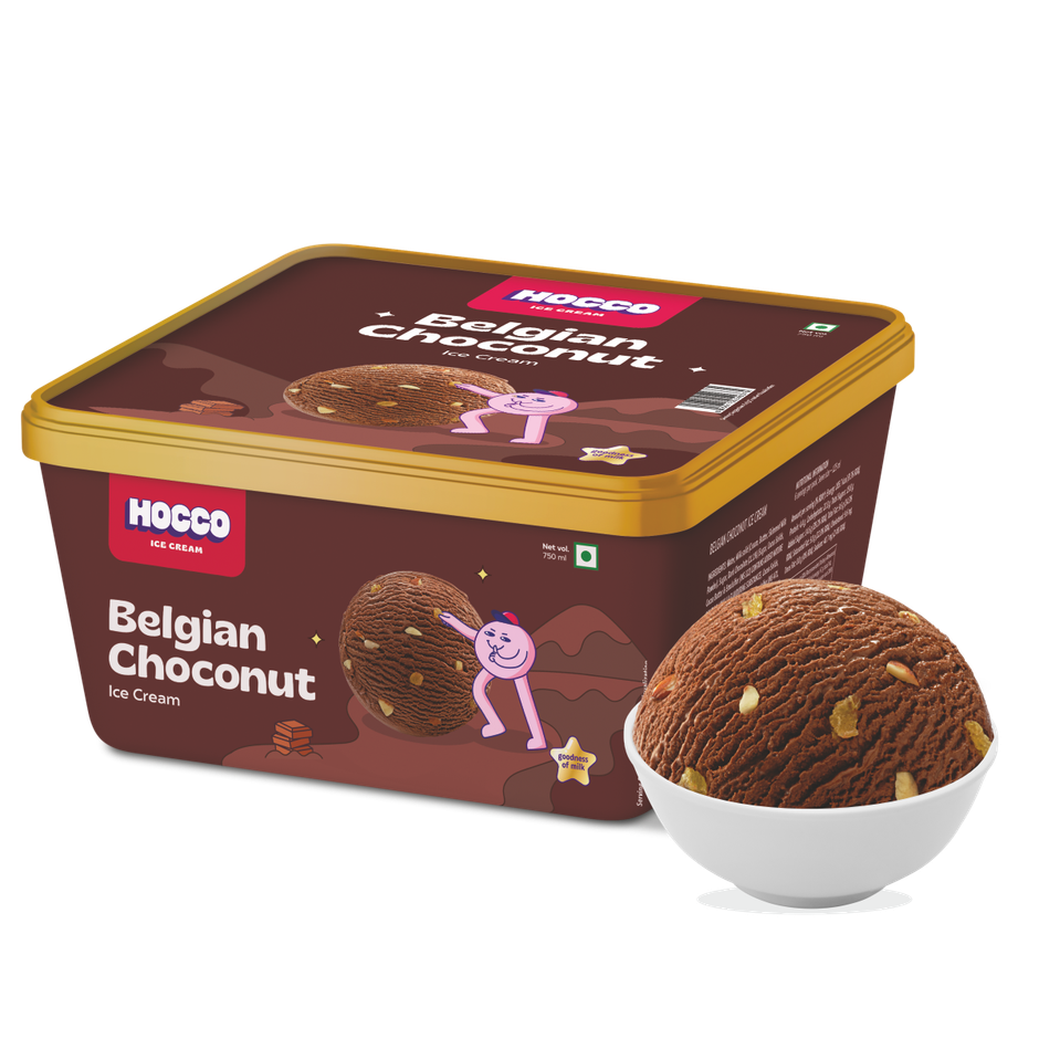 Hocco Belgian Choconut Ice Cream Tub Combo