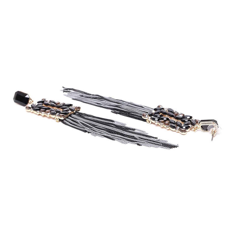 YouBella Jewellery Earings Crystal Tassel Handmade Earrings for Girls and Women