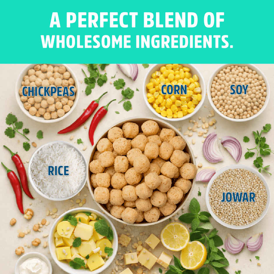 Taali Protein Puffs - Cream & Onion, Roasted, Corn & Jowar Puff, No Maida