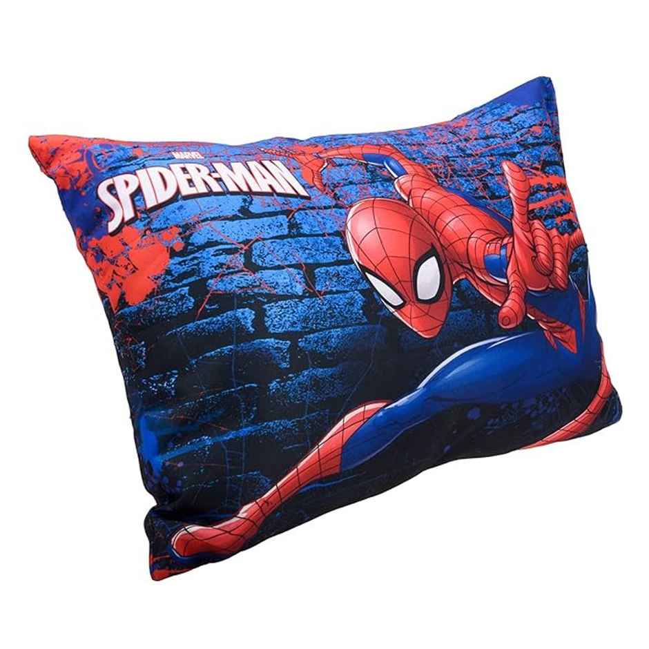 Kuber Industries Spiderman Print Baby Pillow | Soft Kids Pillow for Sleeping & Travel (Navy Blue)