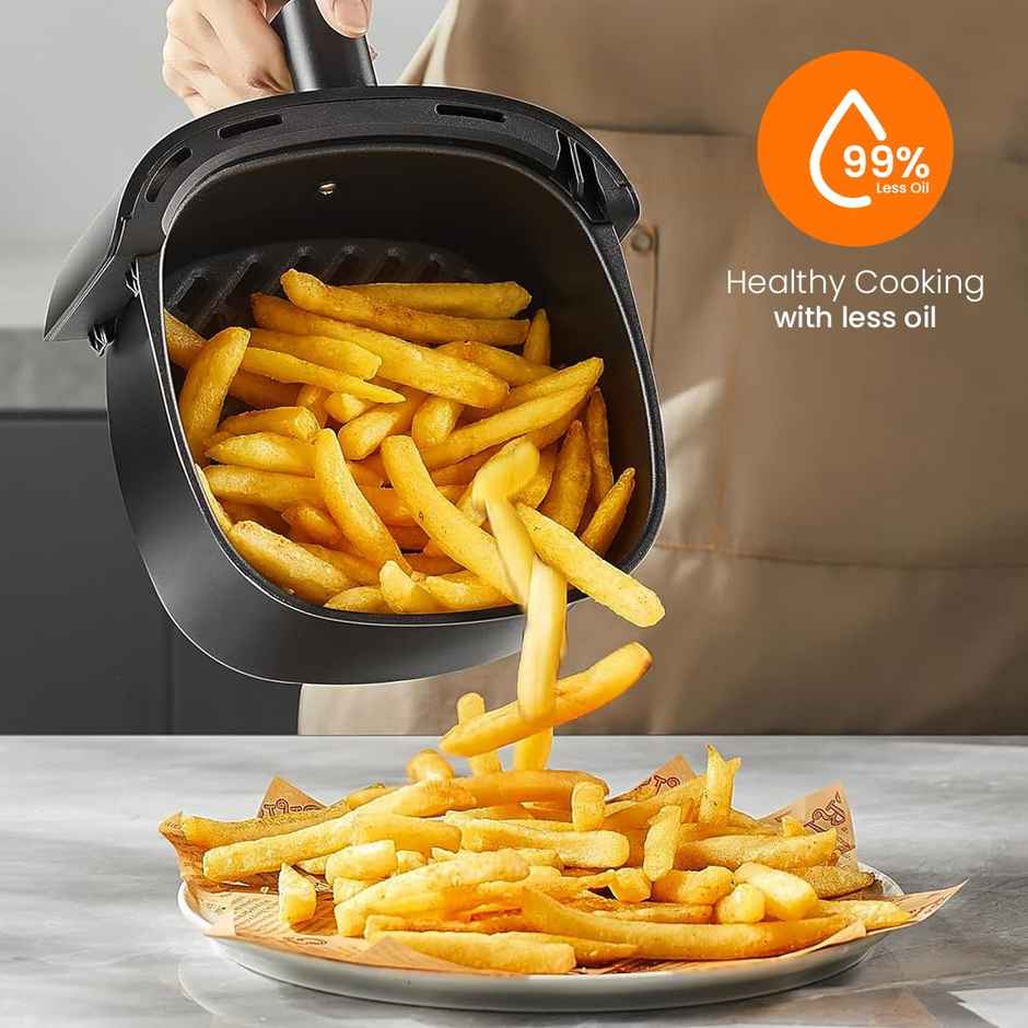 INALSA Air Fryer 1400 W Tasty Fry DW 4.2 ltr ,Air-Fryer with Window Display,8 Preset & Digital