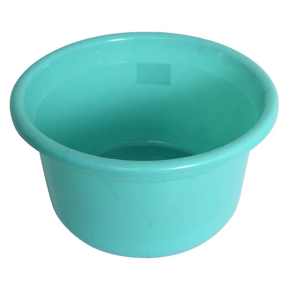 Kuber Industries 25L Unbreakable Plastic Bath/Washing Tub | Multipurpose | Green