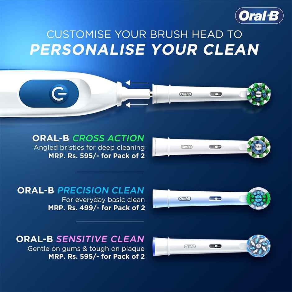 Oral-B Pro Expert Battery Operated With Replaceable Brush Head Electric Toothbrush (White)