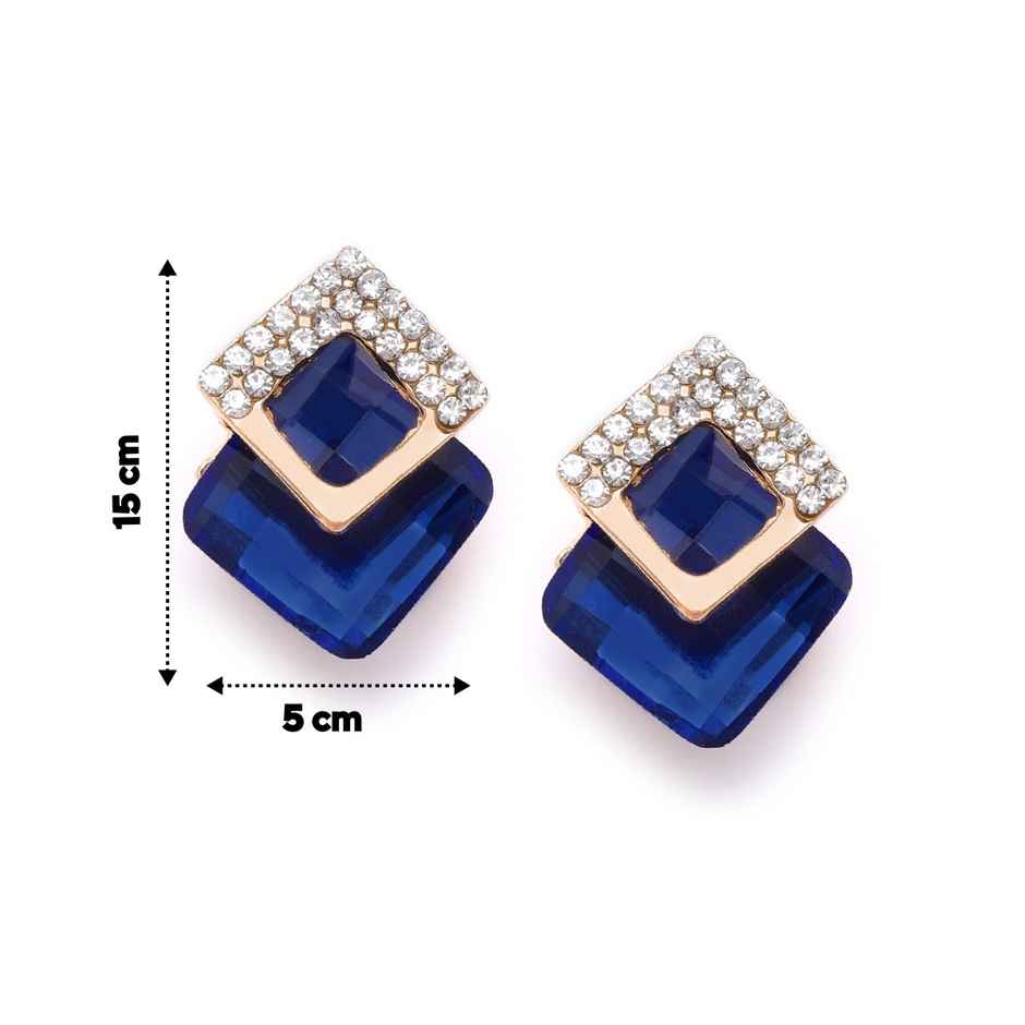 Youbella Fashion Jewellery Earrings For Girls And Women (Blue)(Ybear - 32076)