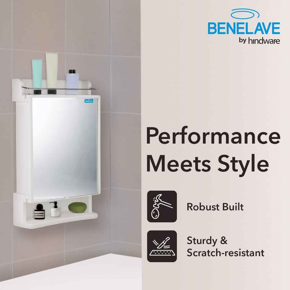Benelave By Hindware Multipupose Bathroom Cabinet With Mirror, Bathroom Storage Solution
