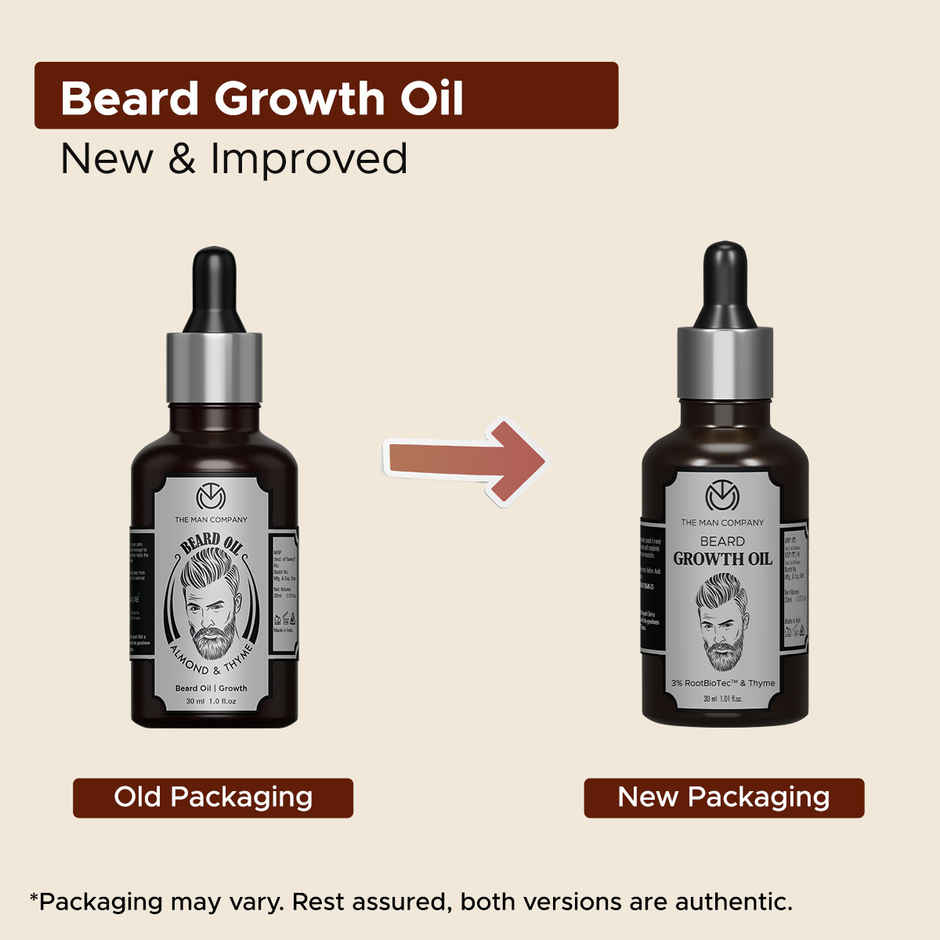 The Man Company Beard Growth Oil I Almond & Thyme