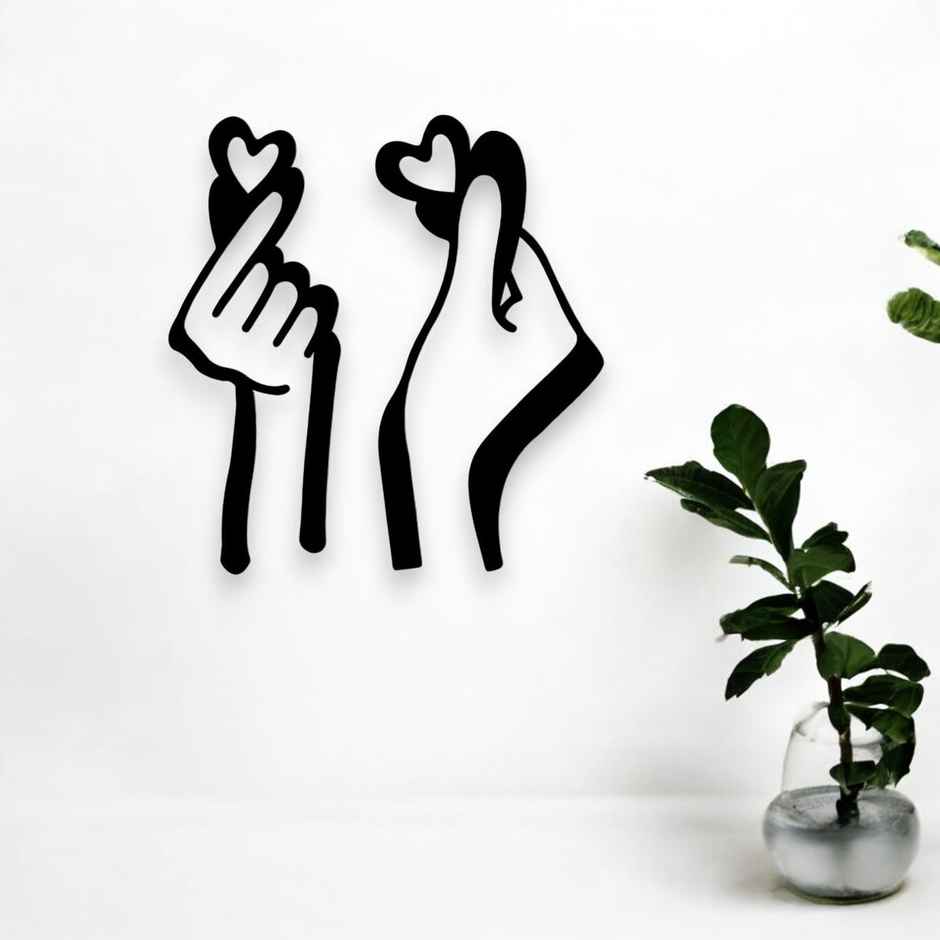 Urbanfix Korean Hearts Wall Art Cutout