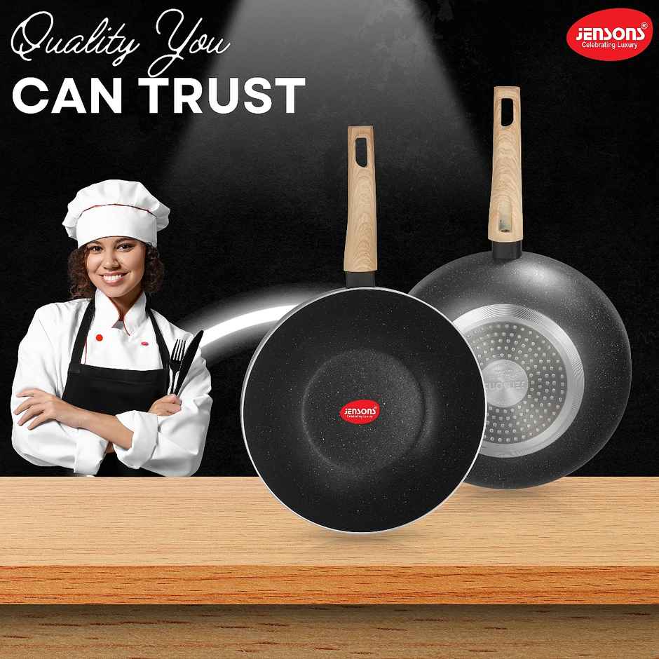 Jensons Cuisine Wok/ Saute Pan 24 cm Induction Compatible