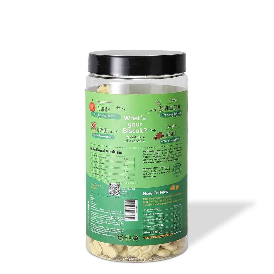 Applod Veg Dog Biscuit Pumpkin & Turmeric| For Puppy & Adult Dogs | Best Training Dog Treat