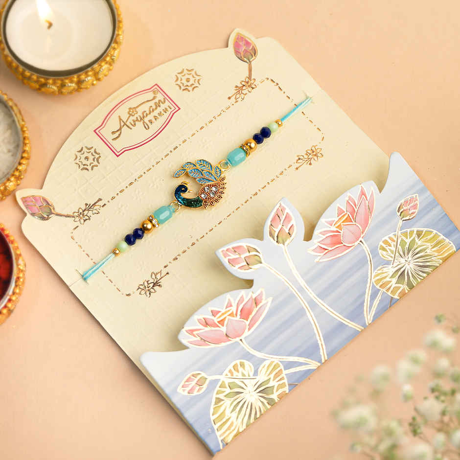 Rakhi for Brother | Peacock | Pack of 1 | Avyaan Rakhi