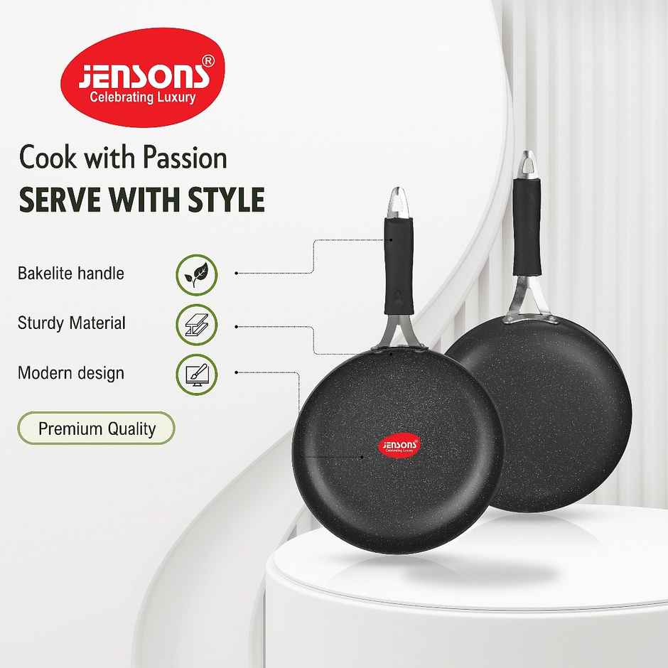 Jensons Pro Wellness Frying Pan Without Lid 25 cm Induction Compatible