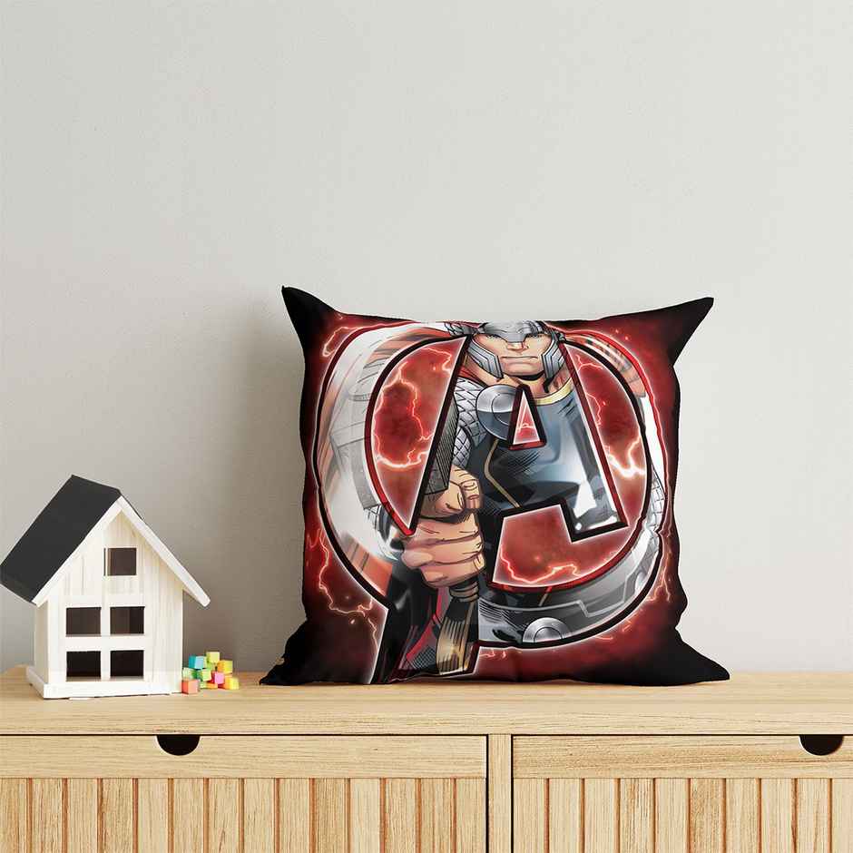 Sassoon Marvel Thor Reversible Printed Cushion Cover | Maroon