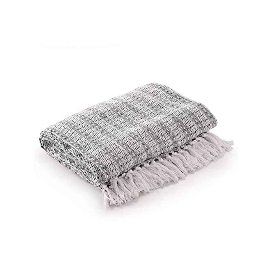 Sashaa World Black Striped Soft & Breathable Throw Blanket