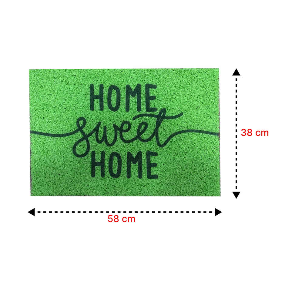 Status Home Sweet Home Green Pvc Mat | 38 x 58 cm - Assorted