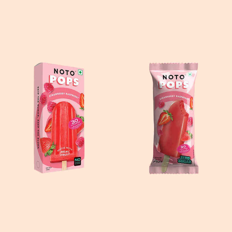 NOTO Strawberry Raspberry Sugar Free, Guilt Free Popsicle