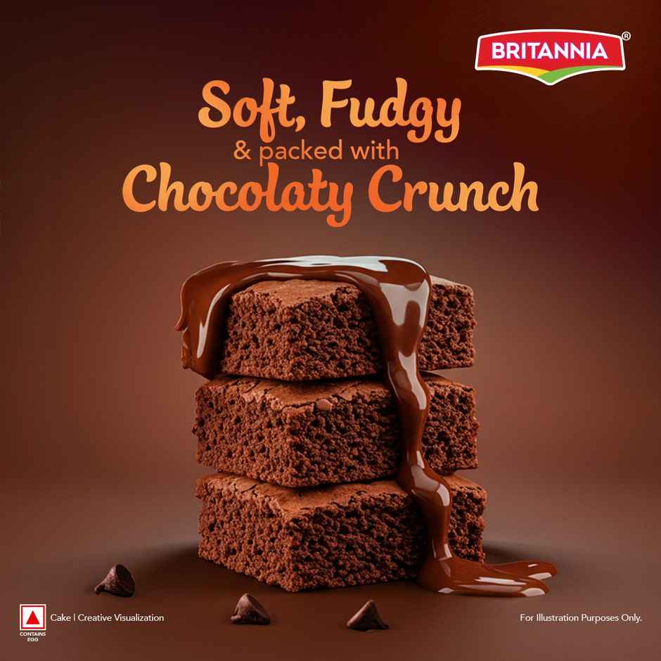 Britannia Fudge It Chocolate Brownie (With Egg) | Bakery Delight