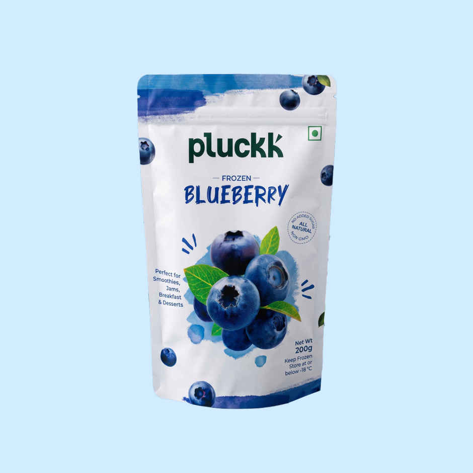 Pluckk Fresh Frozen Imported Blueberry Natural | Non Gmo | Rich In Antioxidants | Superfood Snack