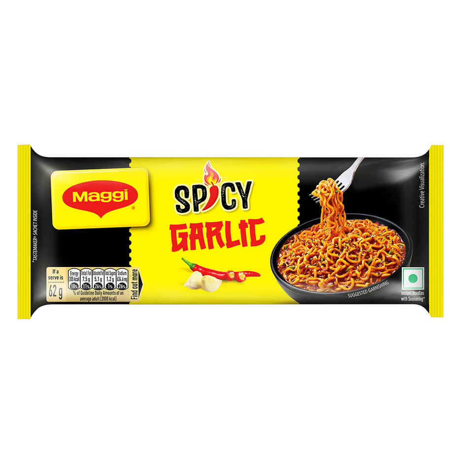 MAGGI Spicy Garlic Noodles, Instant & Easy Snack