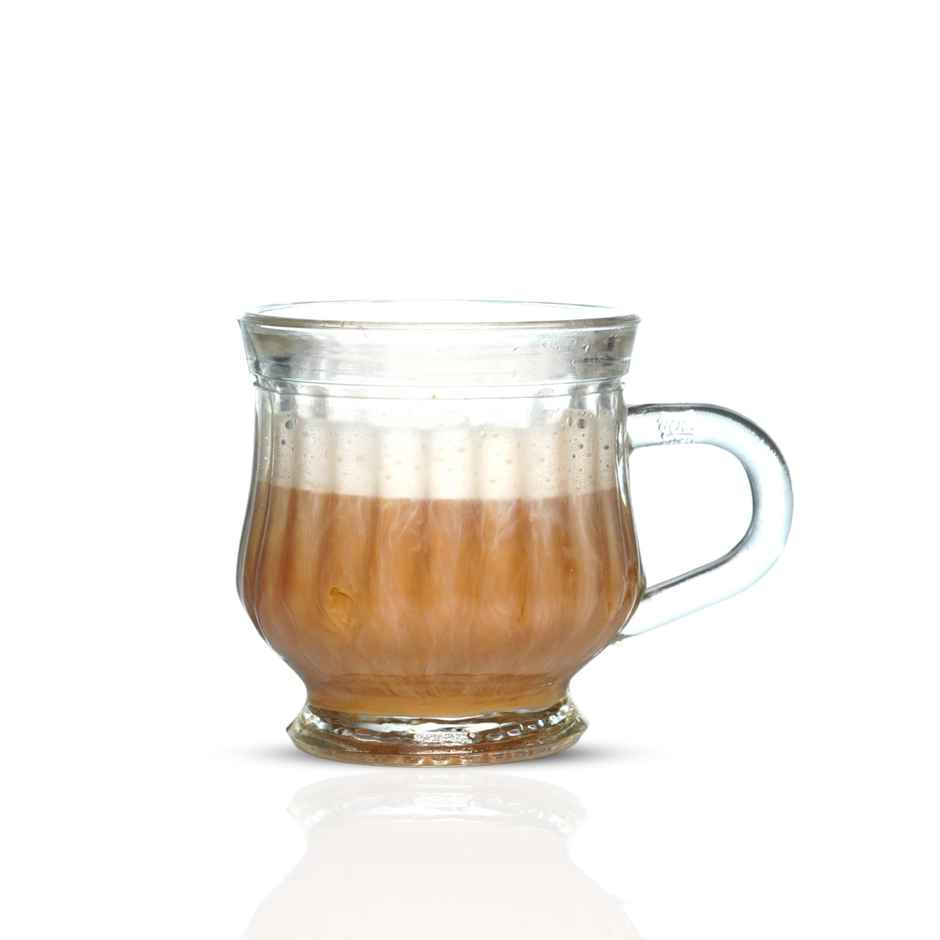 YERA GLASSWARE Comfort 6 pcs Glass Tea/Coffee/Green Tea Cup Set | 120 ml Each