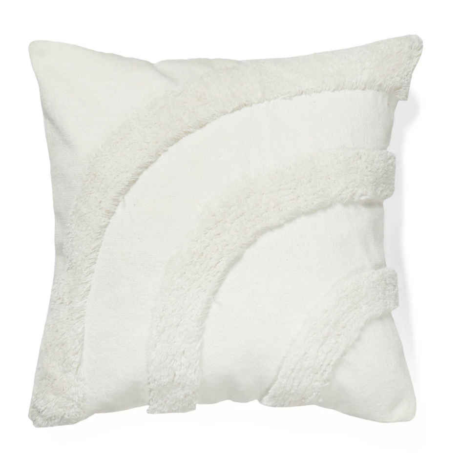 Sashaa World Cotton Cushion Cover | White