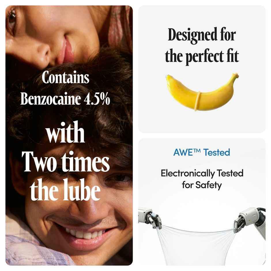 Bold Care 2X Extra Lubricated Delay Condoms with 4.5% Benzocaine