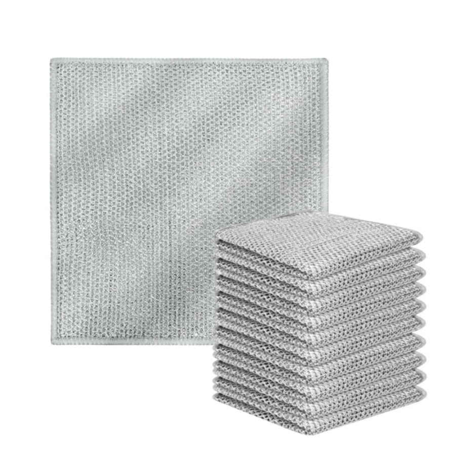 Zulaxy Non-Scratch & Steel Dish Scrubber Cloth - For Utensils & Multipurpose Cleaning