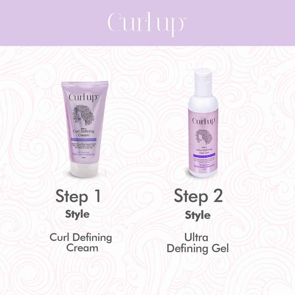 Curl Up Curl Styling Combo With Curl Defining Cream & Ultra Defining Gel | For Wavy & Curly Hair