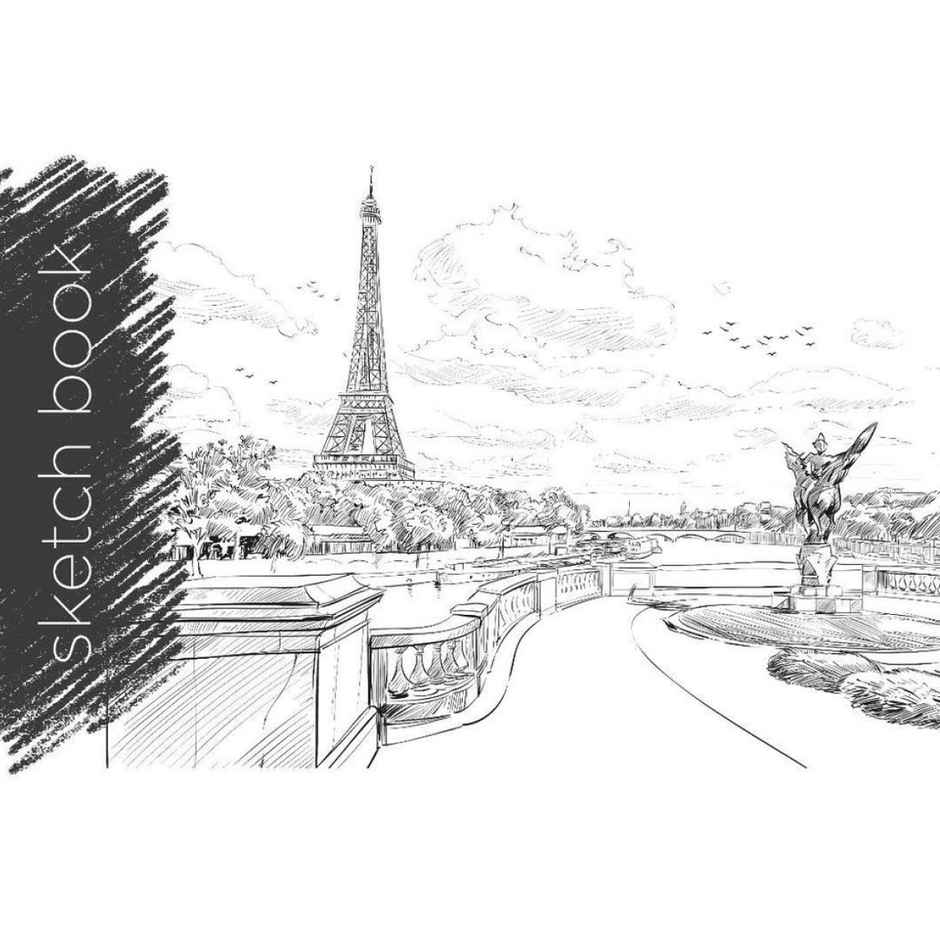 Doms Sketch Book Wiro- 150 gms Paper (72 Pages, 28 cm x 35 cm, Assorted Designs)