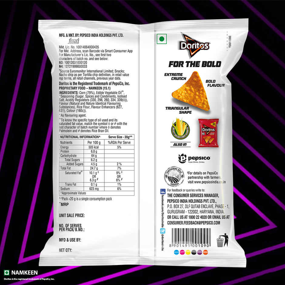 Doritos Nachos Sweet Chilli Flavour | Corn Chips