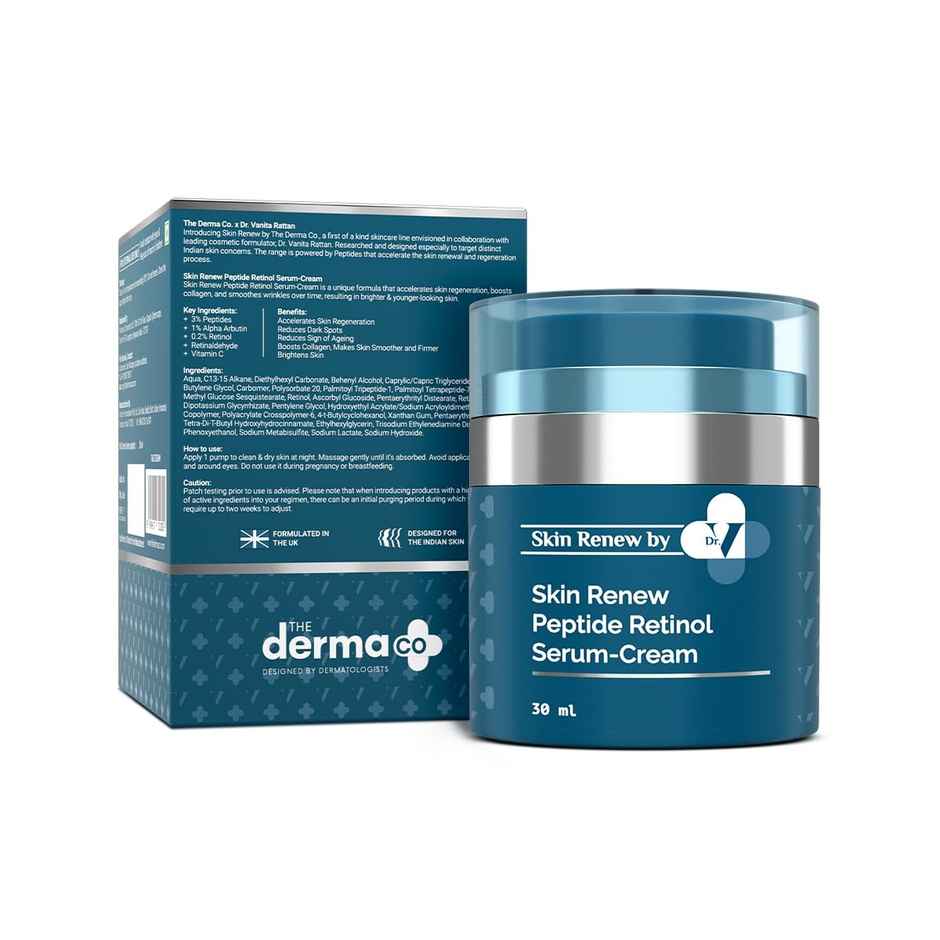 The Derma Co X Dr. V Skin Renew Peptide Retinol Serum Cream