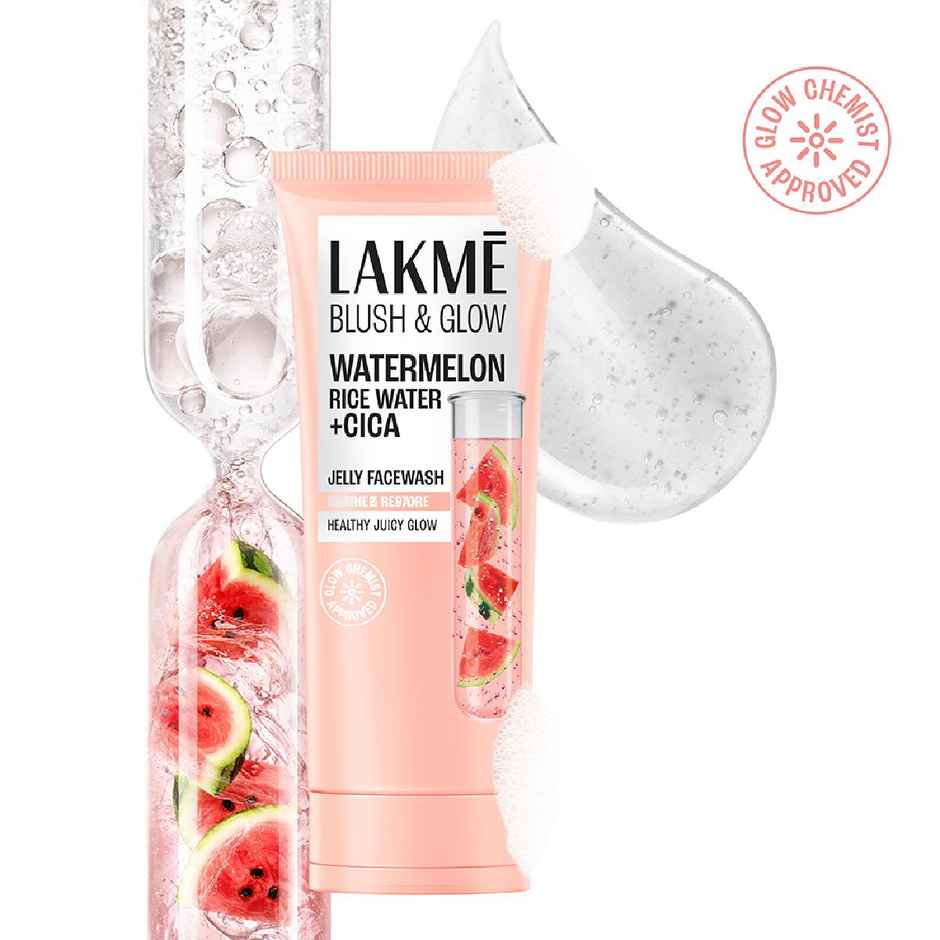 Lakme Blush & Glow Jelly Facewash | With Watermelon Rice Water | For Daily Use