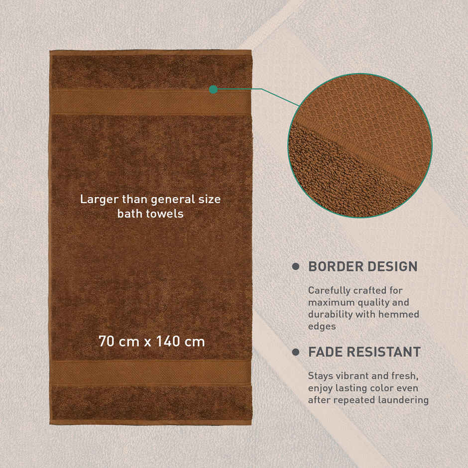 Mytrident Urban Comfort Cotton Bath Towel | Coconut Shell