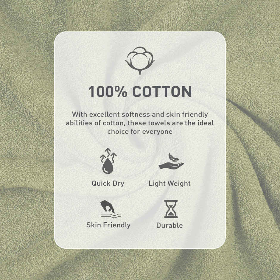 Mytrident Urban Comfort Cotton Bath Towel | Olive