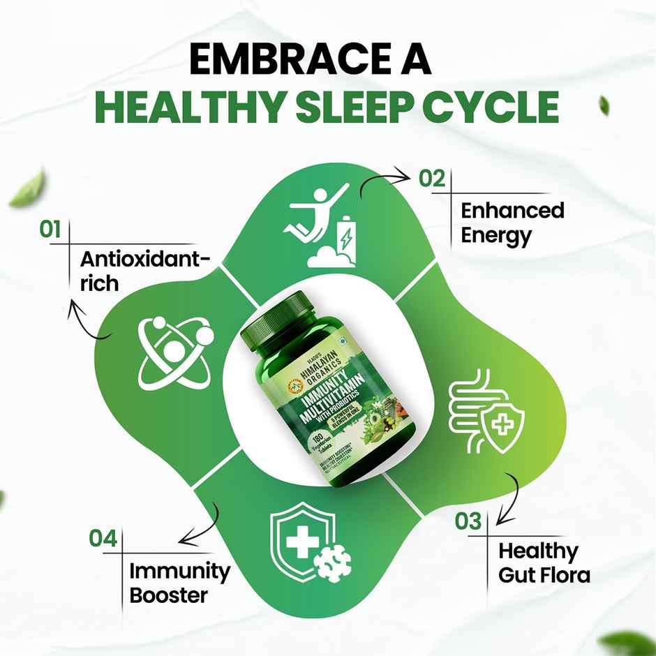 Himalayan Organics Immunity Multivitamin With Probiotics 180 VEG Tablets