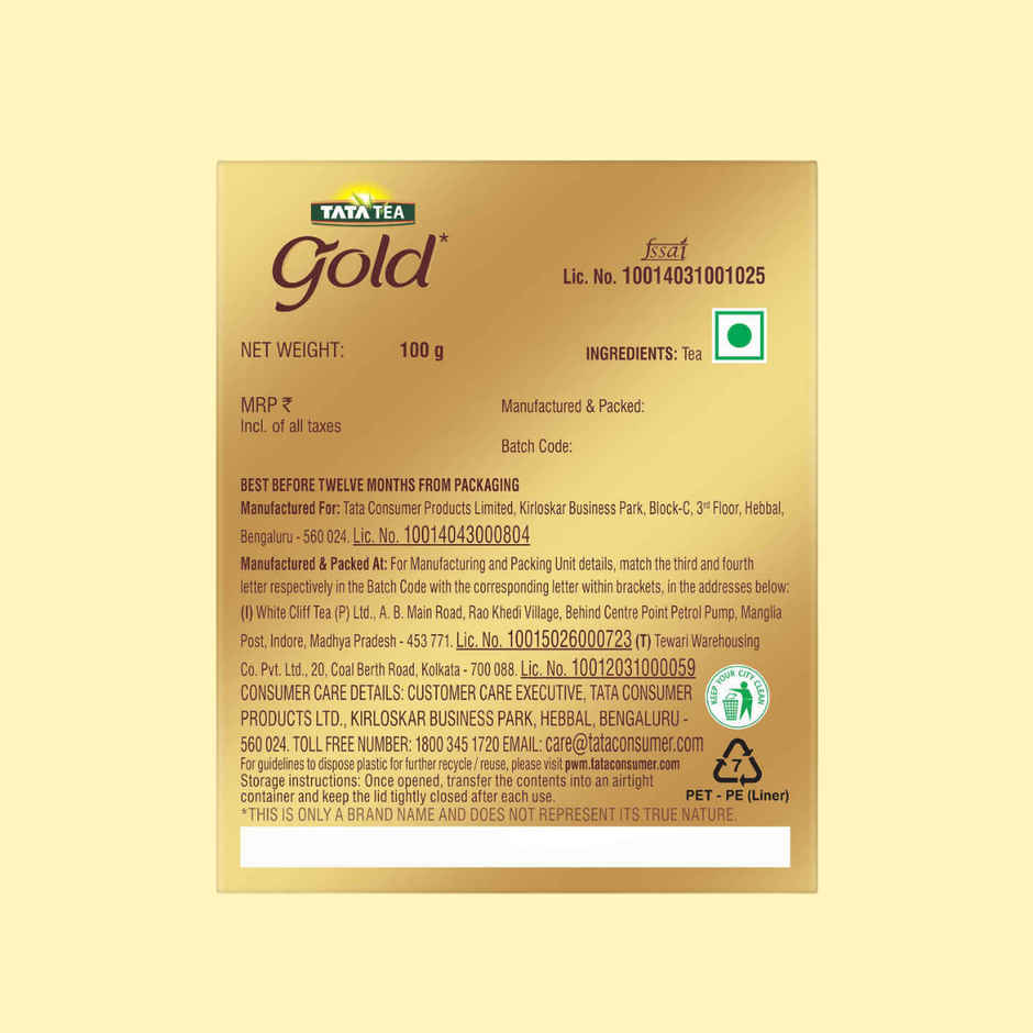 Tata Tea Gold with 15% Long Leaves