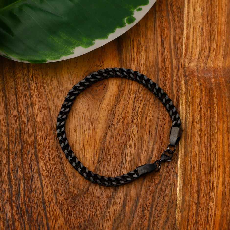 Fashion Frill Men's Criss Cross Bracelet Black Regular