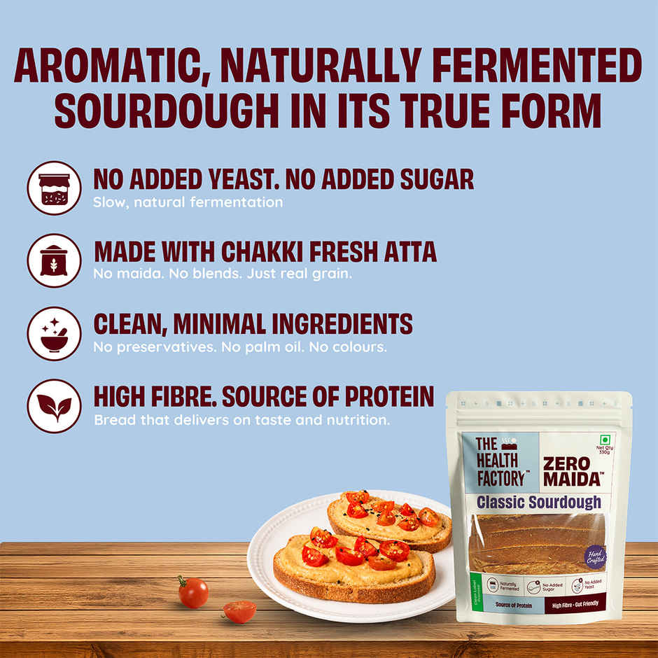 The Health Factory Zero Maida Classic Sourdough | Clean Label