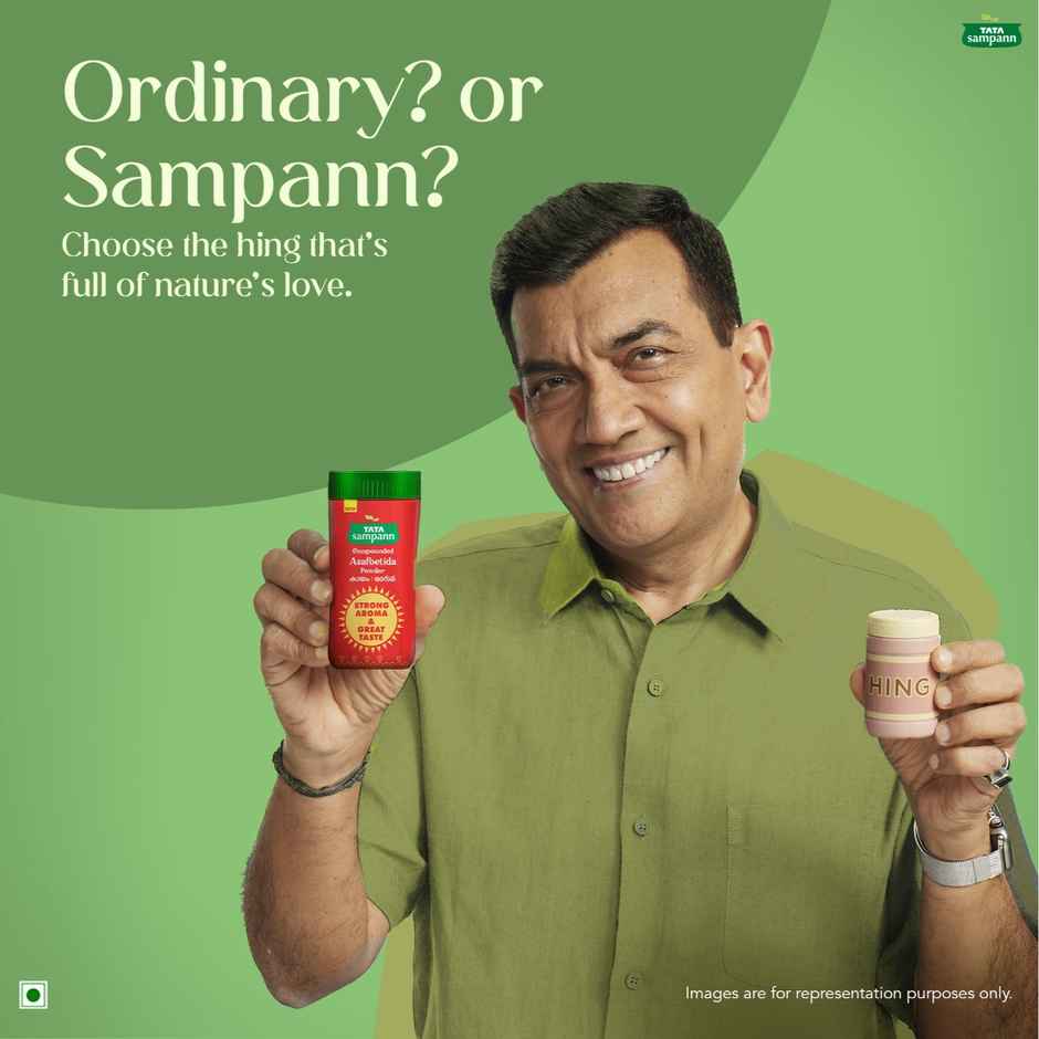 Tata Sampann Hing, Compounded Asafoetida | Bandhani Hing, Strong Flavour & Aroma