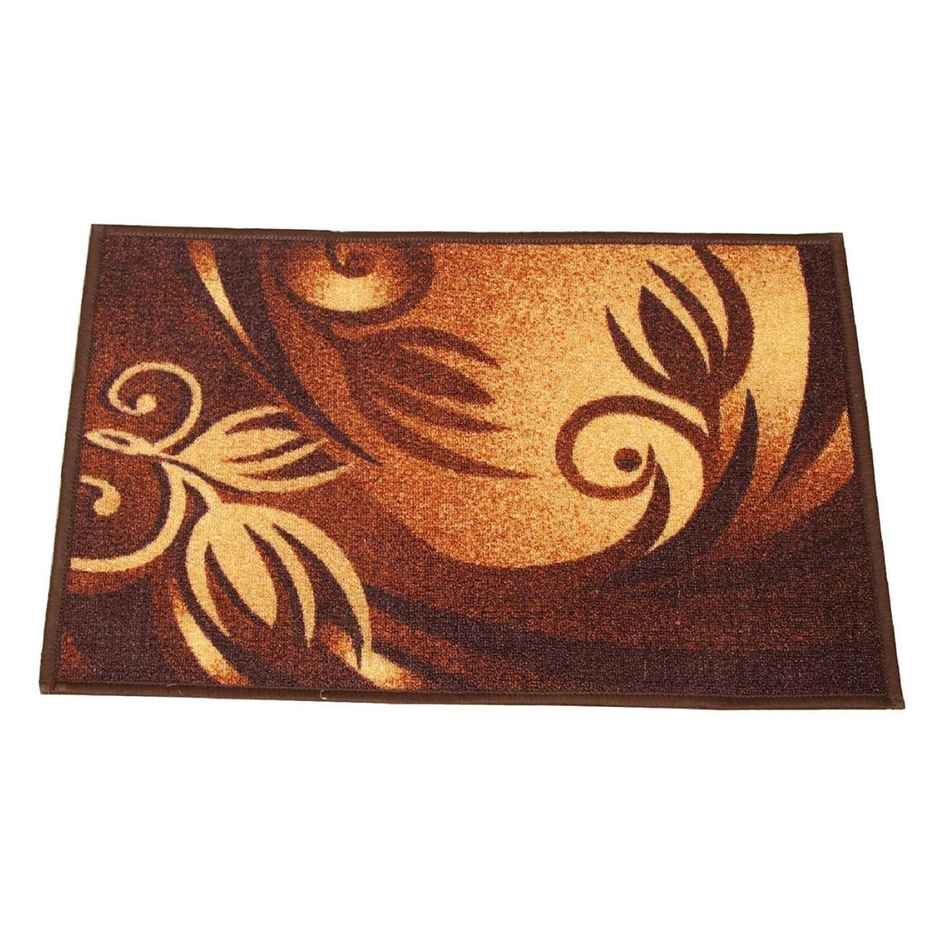 Kuber Industries Country Modern Door Mat | Solid Print Cotton Material | Water Absorbent | Brown