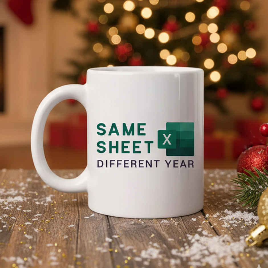 Funny Excel Sheet Mug - Hilarious Office Gag Gift for Coworkers and Bosses