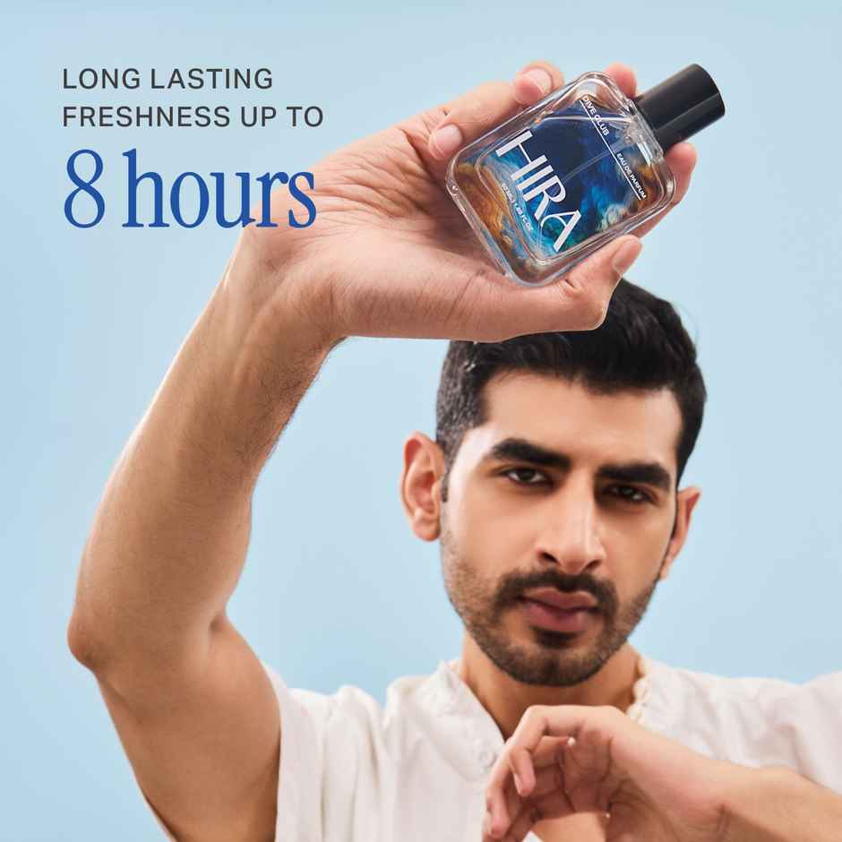 HIRA Men's Dive Club Eau De Parfum | Woody, Musky & Spicy Notes | Long Lasting Gift for Him